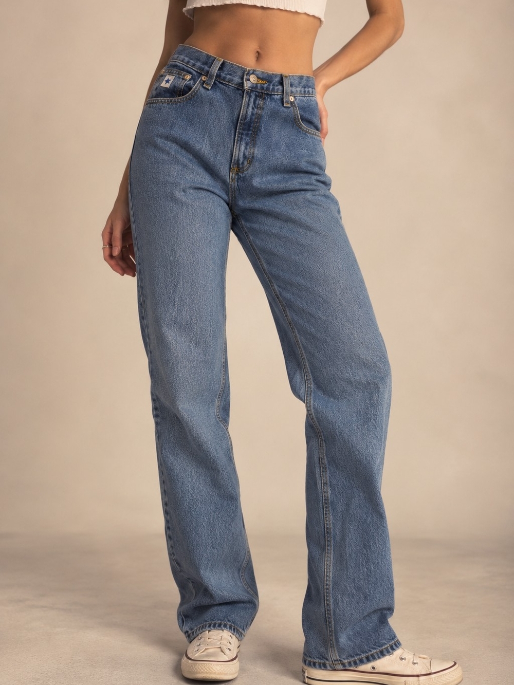 Rocky Mountain Jeans Womens 13L High Rise Straight Blue Denim Vintage Western